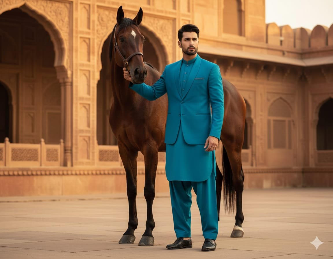 Men’s Wash & Wear Suit –Azure - Image 4