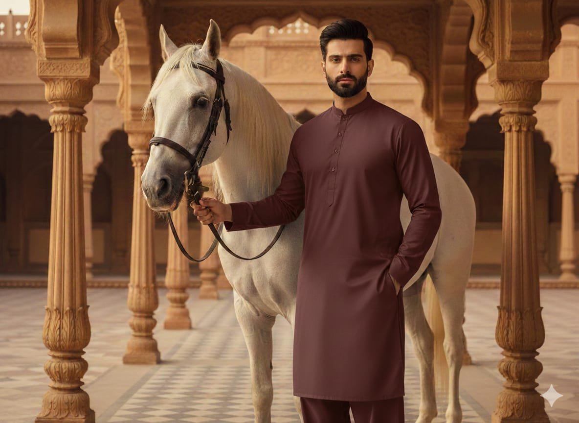 Men’s Wash & Wear Suit –Dark Brown - Image 2